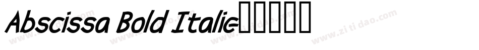 Abscissa Bold Italic字体转换